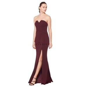 NWT Bill Levkoff Bridesmaid Dress 1619 Wine Burgundy Cherry Red